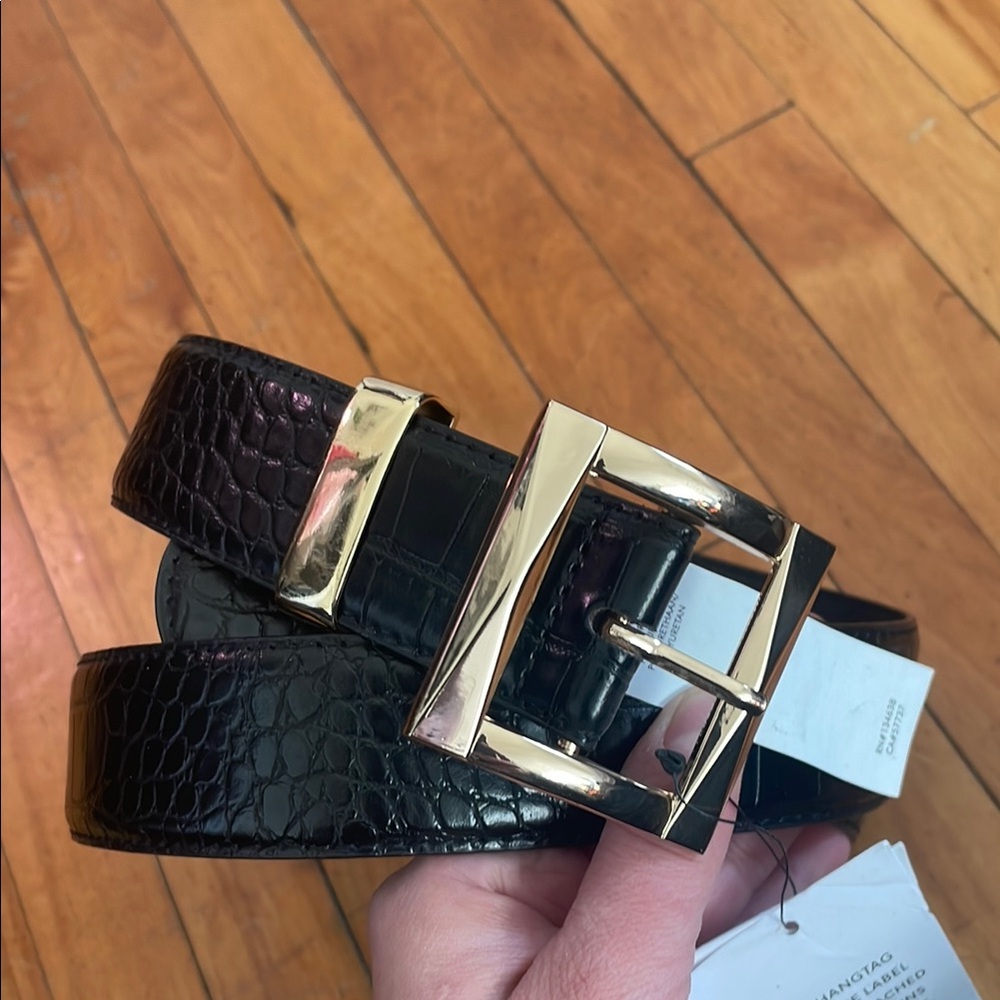 Black Belt with Gold Buckle